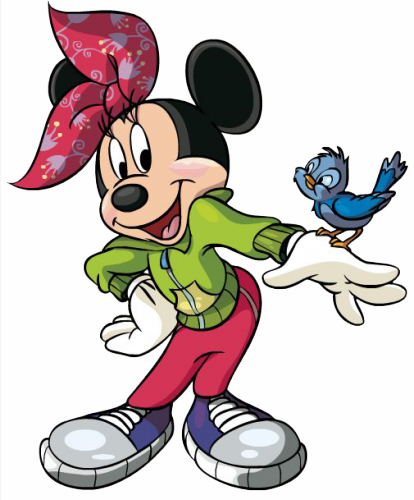 Минни Маус с птичкой