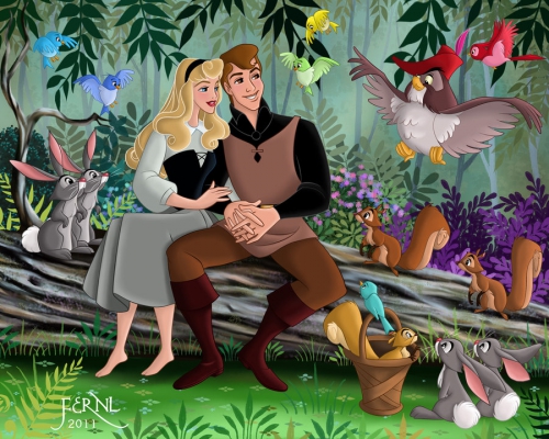 Авроора, Филипп и лесные обитатели