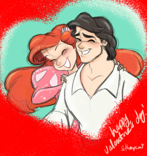 Ариэль и Эрик улыбаются