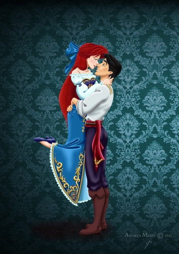 Ариэль и Эрик, фанарт в стиле лимитированных кукол Fairytale Designer Collection