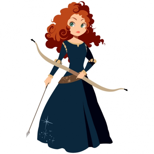 Минималистичный арт Мериды