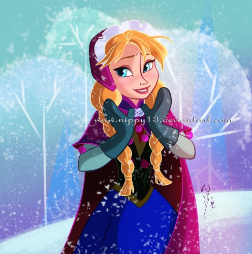 Зимняя картинка с Анной