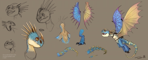 Как Приручить Дракона, наброски с Громгильдой