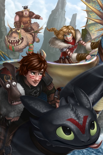 Как Приручить Дракона 2, гонки на драконах