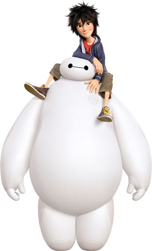 Мультфильм Город Героев Big Hero 6 Хиро верхом на Беймаксе