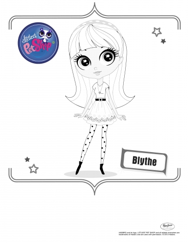 Раскраски Маленький Зоомагазин Блайс