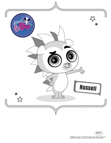 Раскраски Маленький Зоомагазин Рассел