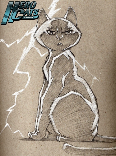 Hero Cats набросок с Midnight