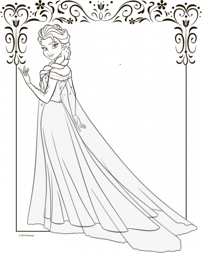 Королева Эльза раскраска