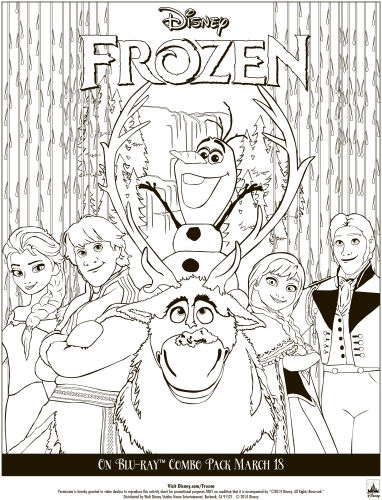 Раскраска Холодное Сердце