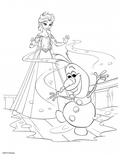 Эльза спасает Олафа