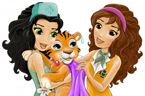 Lego Friends Эмма и Оливия заботятся о тигренке