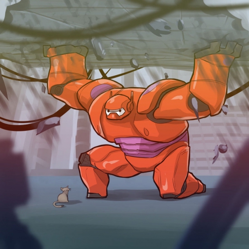 Беймакс спасает котенка