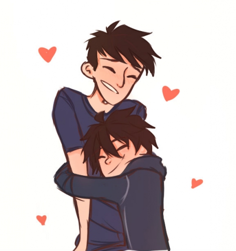 Хиро обнимает тТадаши