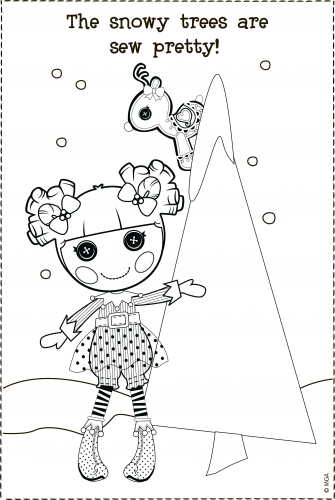 Раскраска Лалалупси и ёлочка - раскрась и укрась