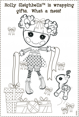 Новогодняя раскраска с Лалалупси