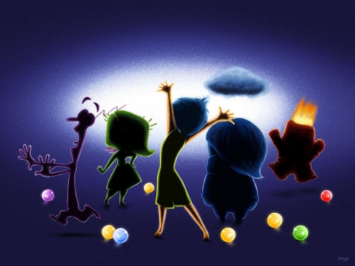 Мультфильм Головоломка, силуэты эмоций