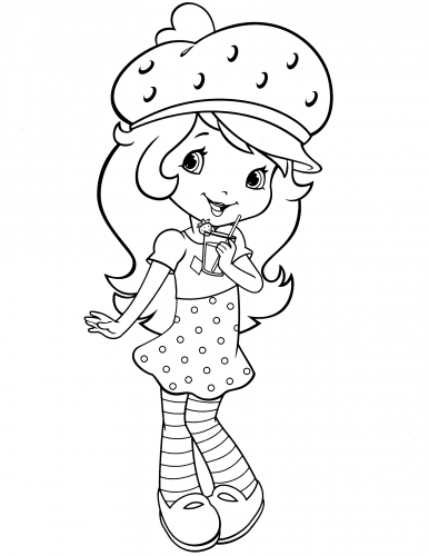 Раскраска Шарлотты Землянички