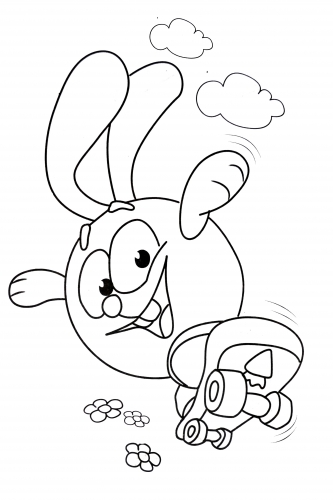 Раскраска смешарик Крош