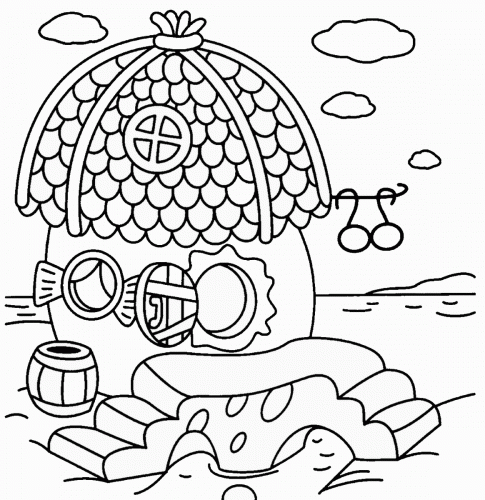 Раскраска с домиком