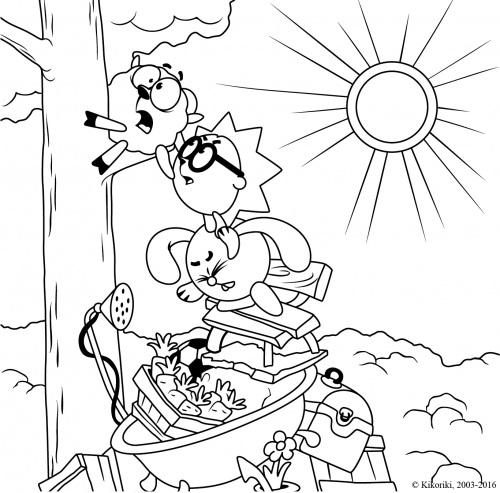 Раскраска Смешарики