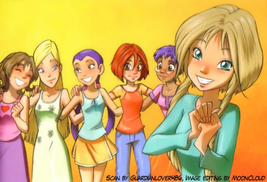 Элион и Чародейки WITCH в земных нарядах