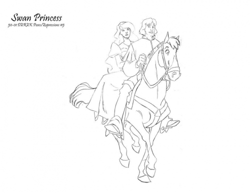 Одетт и Дерек на коне