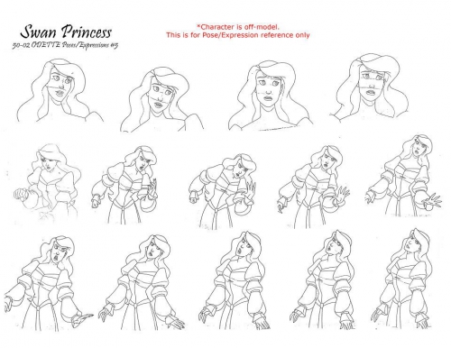 Принцесса Лебедь зарисовки Одетт