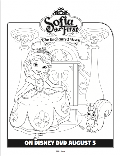 Раскраска София Прекрасная и белочка