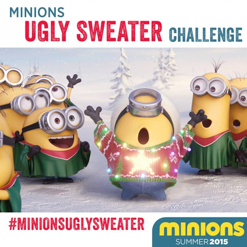 Миньоны новогодняя картинка