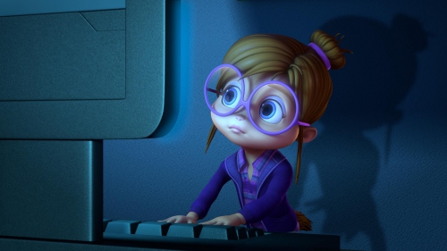 Джанетт за компютером