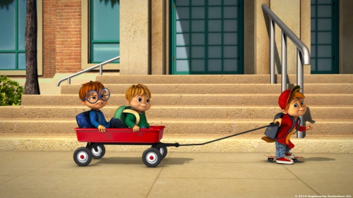 Элвиннн!!! И бурундуки по дороге в школу