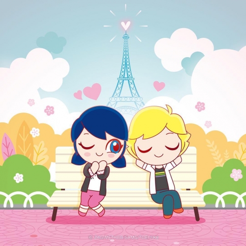 Влюбленный чибики Маринетт и Адриана