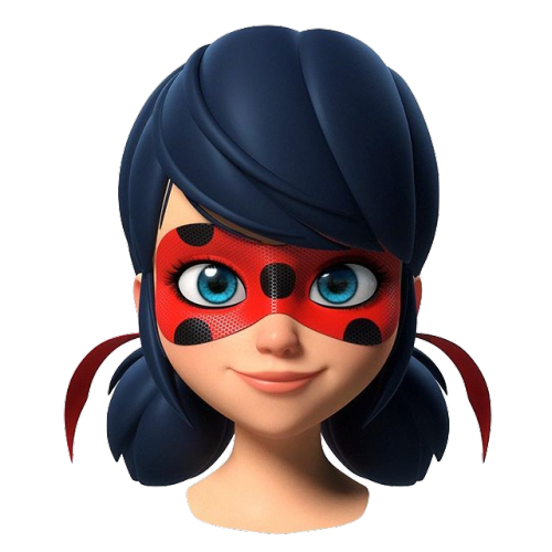 Леди Баг и Супер-Кот, прозрачная картинка головы Леди Баг в маске