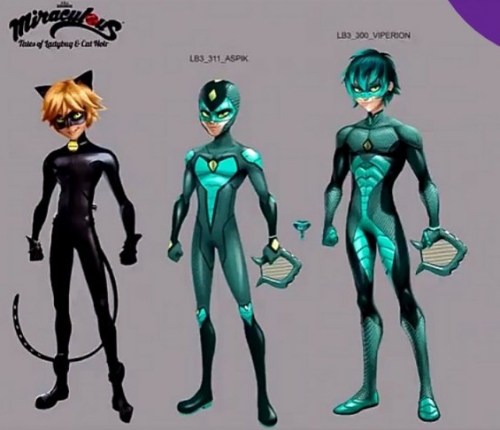 Леди Баг и Супер-Кот , Адриан и Лука в змеином превращении