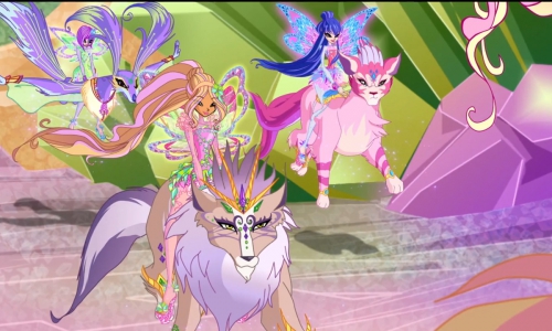 Винкс верхом на волшебных животных