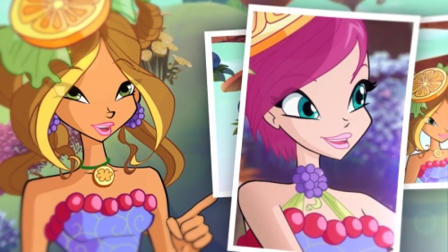 Винкс 7 сезон Флора и Техна во фруктовых нарядах