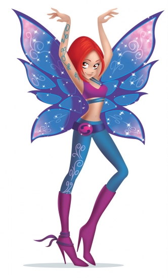 Рисунок Вилл в превращении феи, превращение кукол чародеек