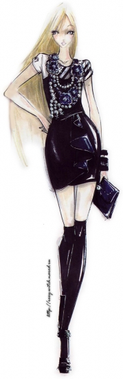 Корнелия, Набросок от Джорджио Армани