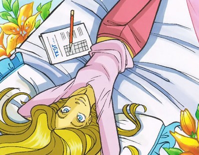 Корнелия лежит на кровати, картинка из комикса