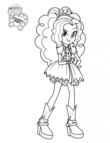 Раскраска Адажио Даззл, Equestria Girls Rainbow Rocks