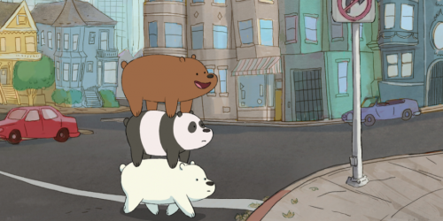 We Bare Bears идут по улице