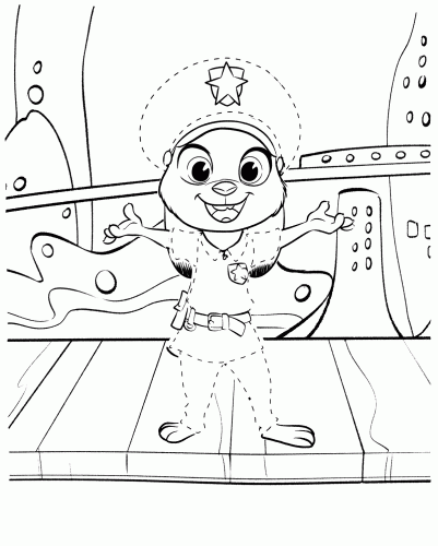 Раскраска Зверополис - зайка Джуди в детстве