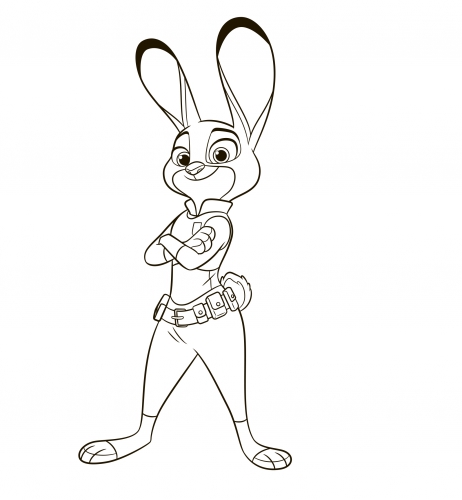 Зверополис Джуди Хопс раскраска