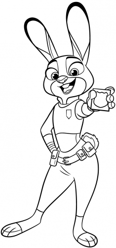 Зверополис Джуди раскраска для девочек