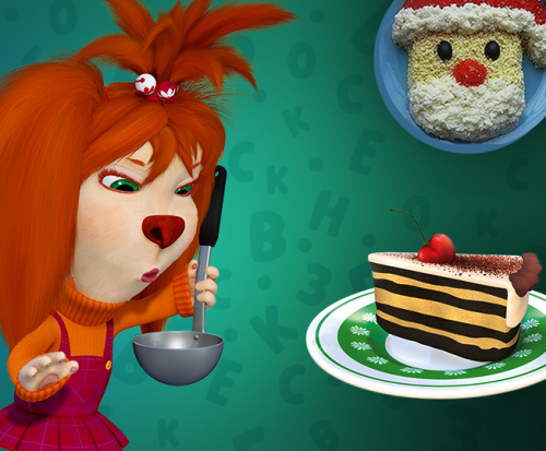 Барбоскины Лиза и новогодняя еда