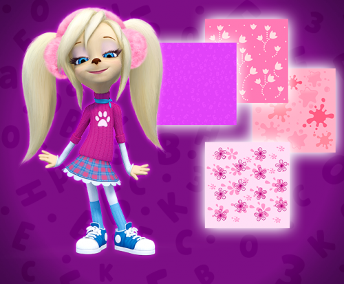 Барбоскины Роза и розовые фоны