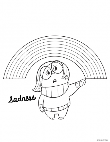 Раскраска эмоция Печаль