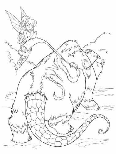 Раскраска фея Фауна изучает чудовище Графа