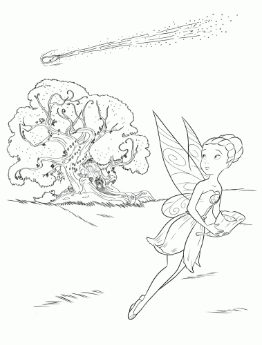 Раскраска падающей кометы